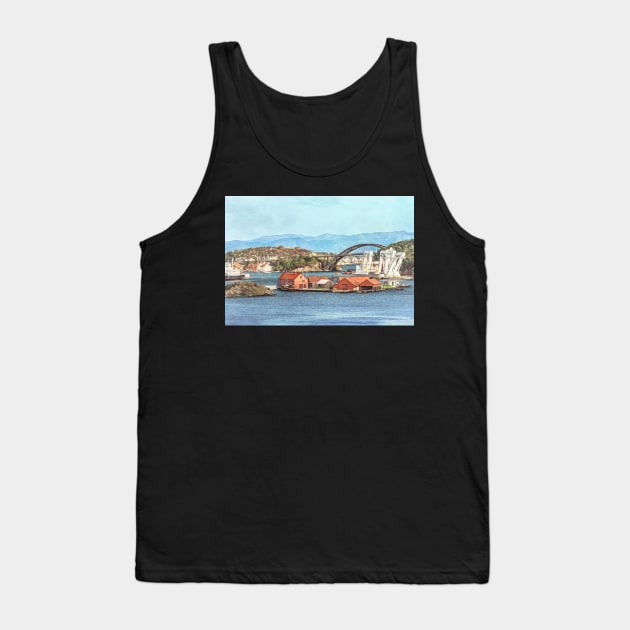 View of the Port of Stavanger Tank Top by IanWL